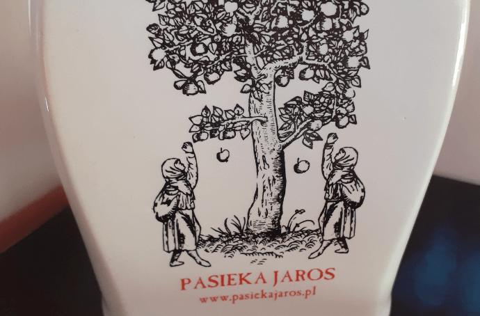 Miód Pitny Jaros Dwójniak Jabłkowy tył kamionki